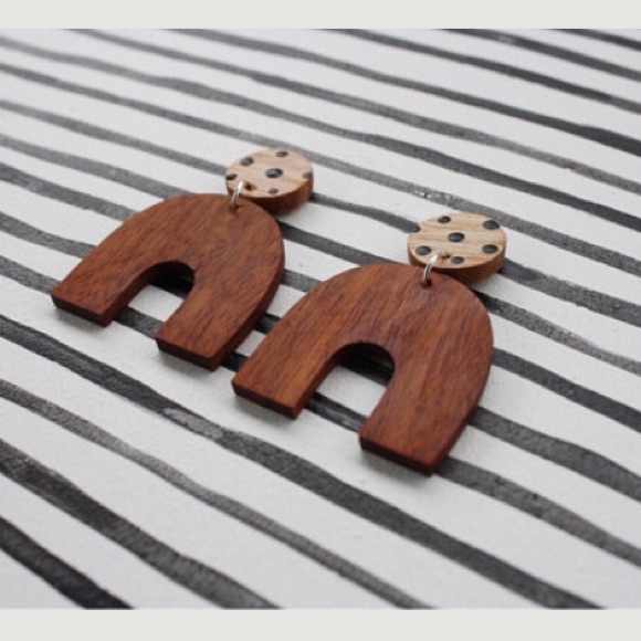 Kirralee & Co Jewelry - NWT Reclaimed Wood Indie Statement Earrings